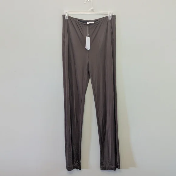NWT HELMUT LANG fluid car trousers Pants Size L Brown Mushroom - Picture 8 of 14